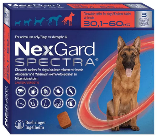 NexGard Spectra X-Large Dog 30-60 Kg (66-132lbs) 3Pk (No Rx required)