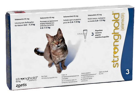 Stronghold Spot on For Cats (Blue) 5-15 lbs (2.6-7.5 kg) - No Rx required
