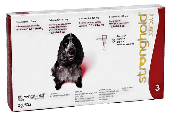 Stronghold for Medium Dogs (Red) 20-40lbs (10.1-20kg) - No Rx required