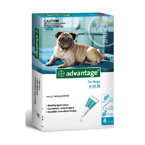 Advantage Aqua Medium For Dogs 8.8-22 lbs (4-10kg)