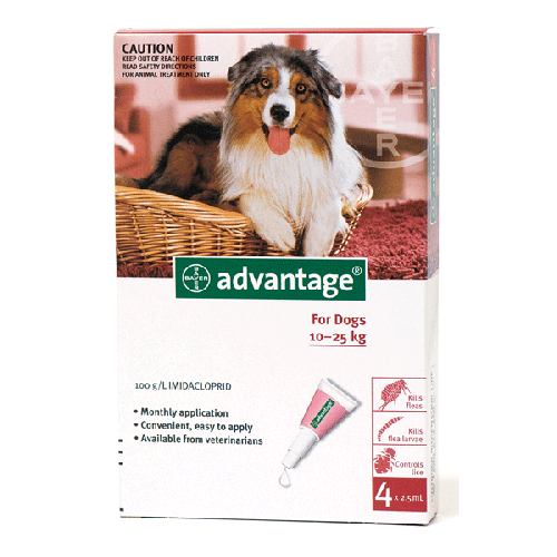 Advantage Red For Large Dogs 22-55 lbs (10-25kg)