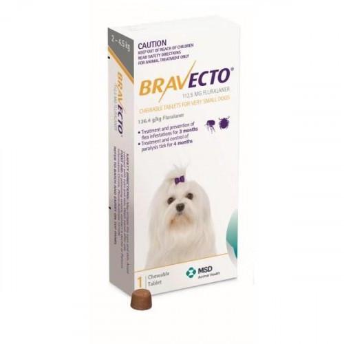 Bravecto Chews For Very Small Dogs 4.4-9.9lbs (2-4.5kg)