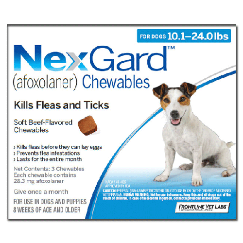 NexGard Chewable Tablets For Small Dogs 10.1 24 lbs 4 10kg