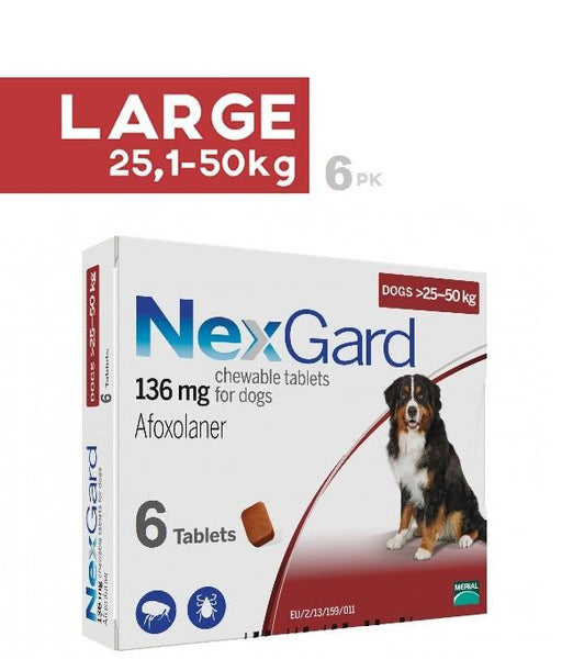 NexGard Chewable Tablets For Large Dogs 60121 lbs (2550kg