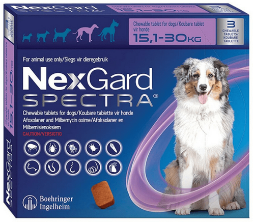 NexGard Spectra Large Dog 15 30 Kg 33 66lbs 3Pk PetVetsOnline