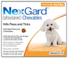 NexGard Chews V-Small Dog 4-10lbs (2-4Kg) 3 Pk