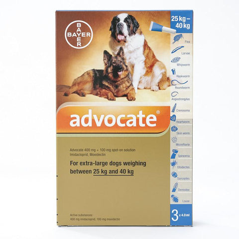 Advocate (Advantage Multi) flea and heartworm Spot-on For X-Large Dogs Over 55 lbs (25 kg)