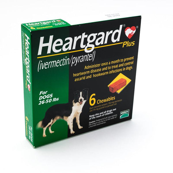 Heartgard Plus Green Chewables for Dogs 26-50 lbs (12-22kg)