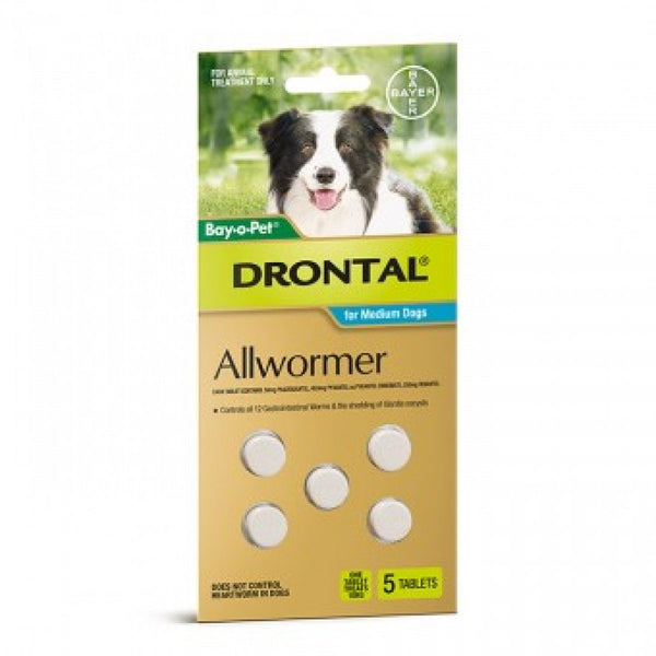 Drontal Allwormer Tablets For Medium Dogs