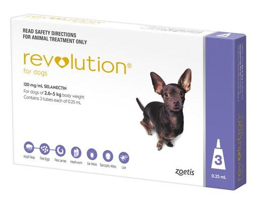 Revolution Purple For Extra Small Dogs 5-10lbs (2.6-5kg)